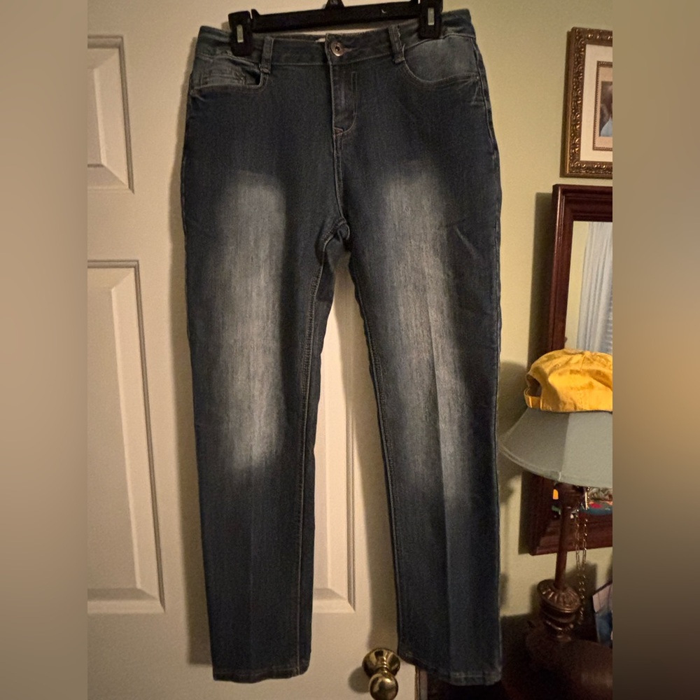 Like new boutique brand blue jeans. Size 6.